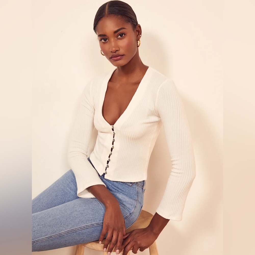 Reformation Gellar Knit Top